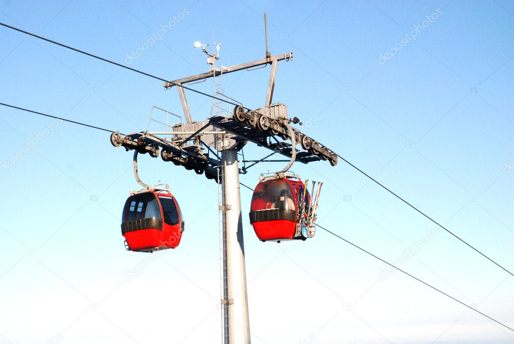 Red cable car