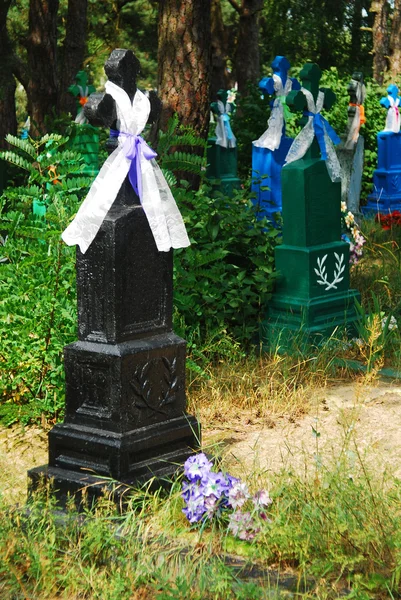 우크라이나에 있는 오래 된 묘지 — 스톡 사진