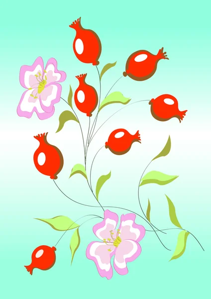 Briar floral bakgrund — Stock vektor