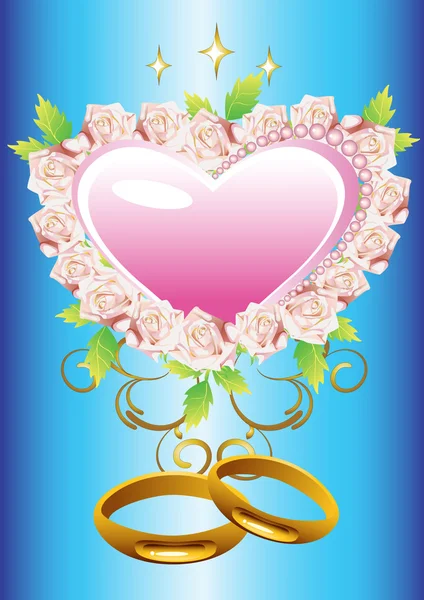 Floral background heart — Stock Vector