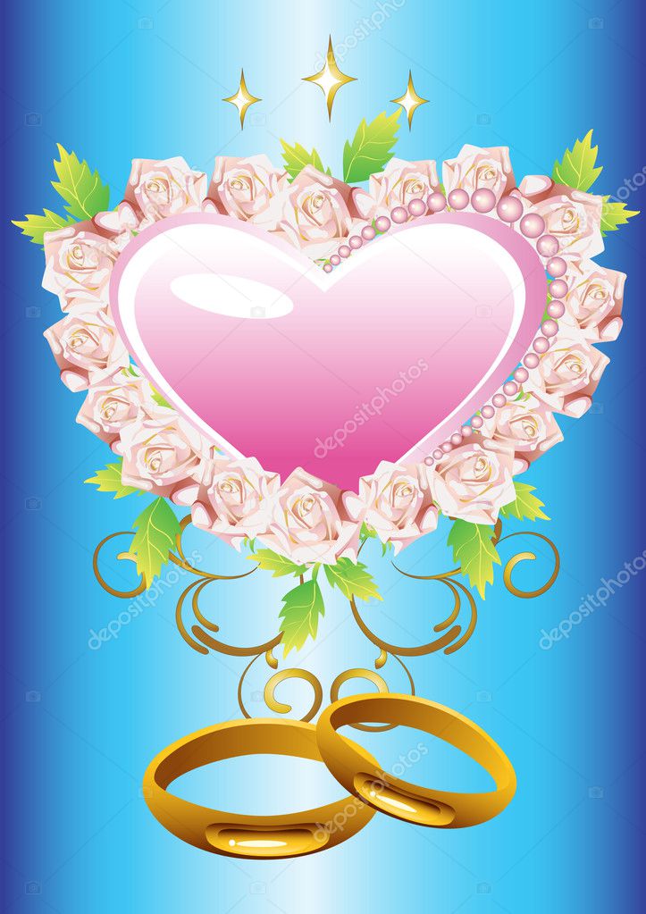 Floral background heart
