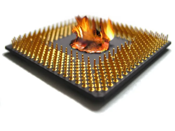 Burning cpu — Stock Photo, Image