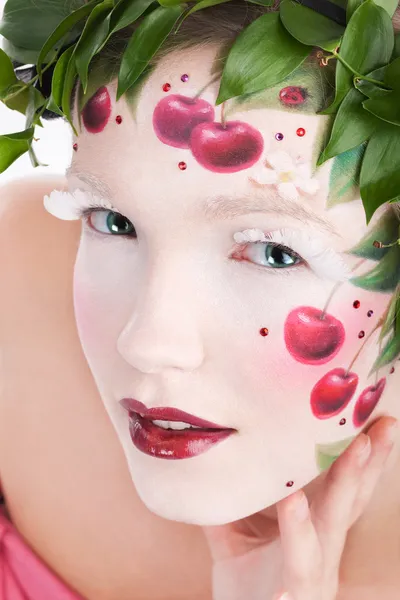 Cherry lips — Stockfoto