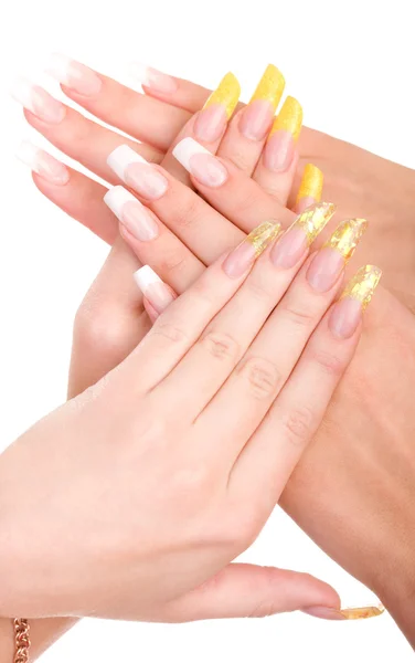 Piękne paznokcie i palce — Zdjęcie stockowe