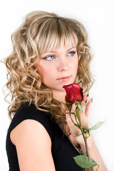 Närbild av ung blond flicka ansiktet — Stockfoto
