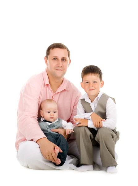 Pai e filhos — Fotografia de Stock