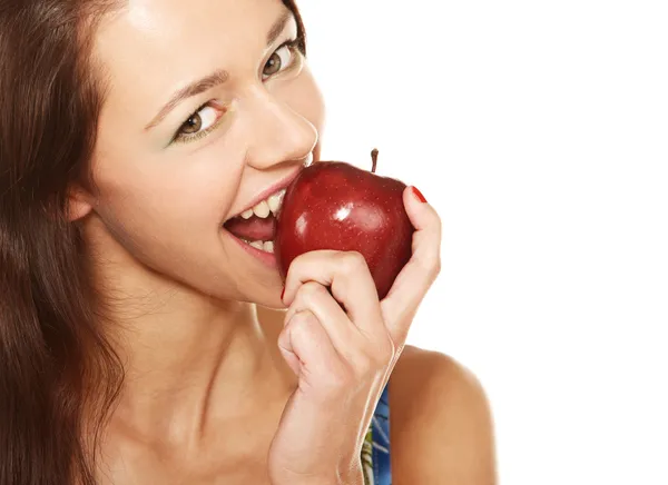 Elmayı ısırmak — Stok fotoğraf