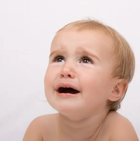 Baby huilen Rechtenvrije Stockafbeeldingen