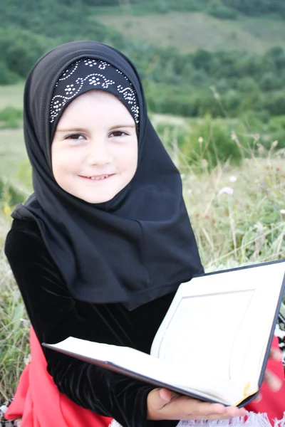Young adorable Islamic girl — Stock Photo, Image