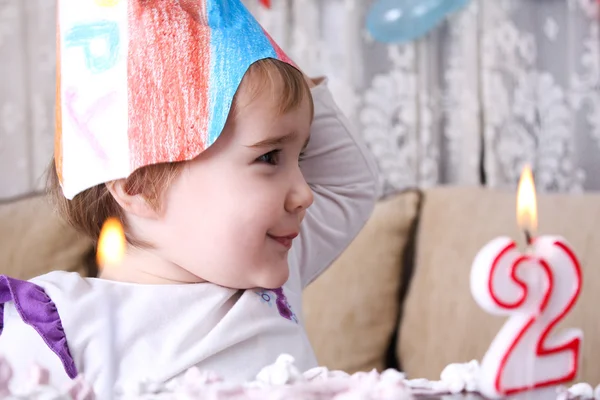 ケーキと赤ちゃん — ストック写真