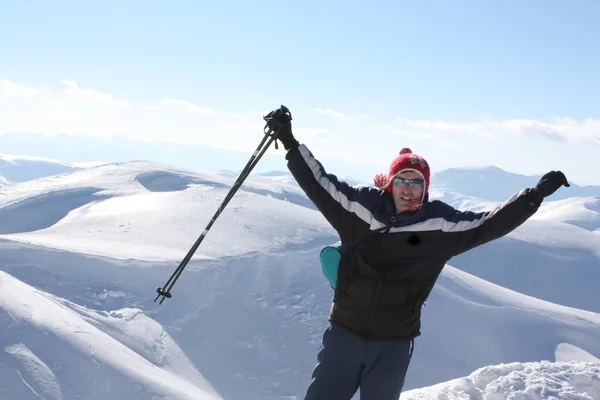 Esquiador en alta montaña —  Fotos de Stock