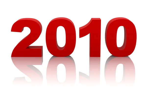 Nuevo año 2010 con ruta de recorte —  Fotos de Stock
