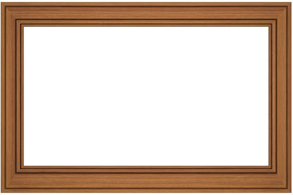 Blank wooden frame isolated on white — Stock Photo, Image