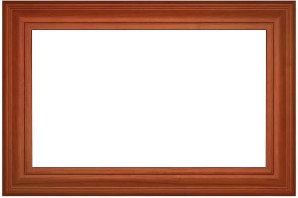 Puste rama drewniana na białym tle — Zdjęcie stockowe