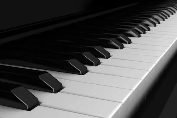 Närbild piano keyboard — Stockfoto