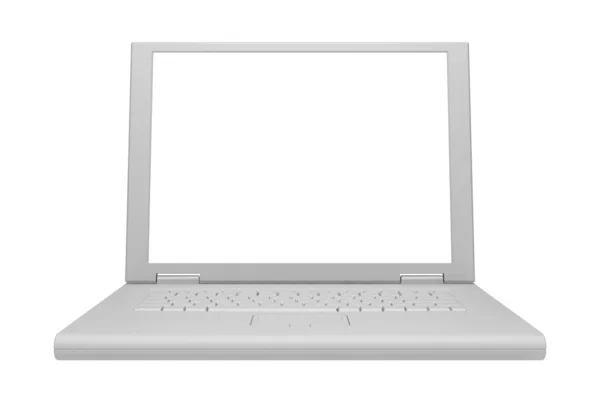 Laptop grigio isolato su sfondo bianco — Foto Stock