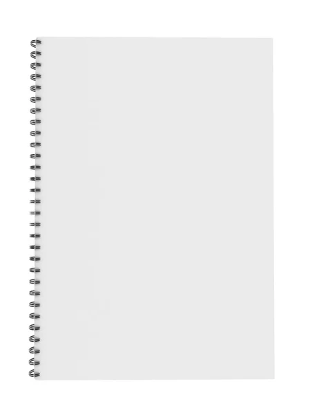 Pusty notatnik izolowany na białym — Zdjęcie stockowe