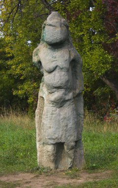 eski Slav pagan taş heykel