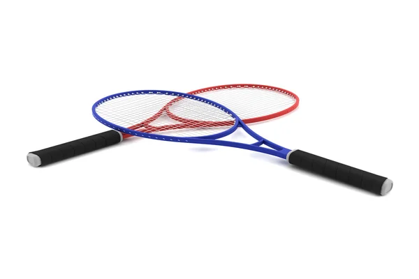 Тенісні ракетки ізольовані на білому — стокове фото