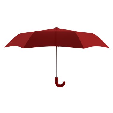 beyaz izole kırmızı şemsiye