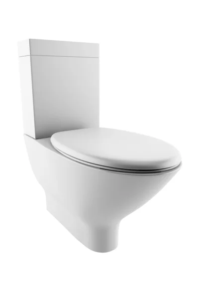 Vaso sanitário isolado em branco — Fotografia de Stock
