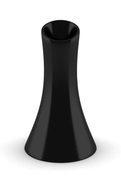 Vaso preto isolado em branco — Fotografia de Stock