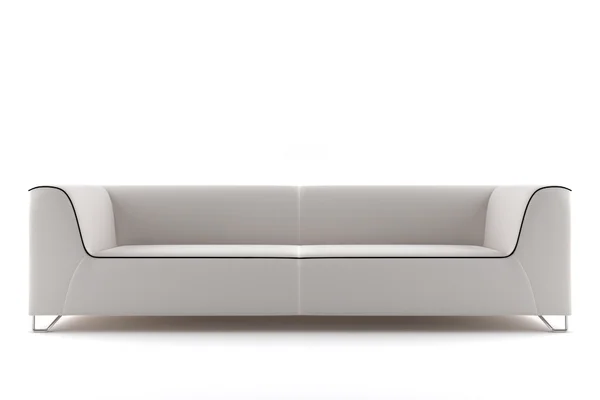 Белый диван на белом фоне — стоковое фото