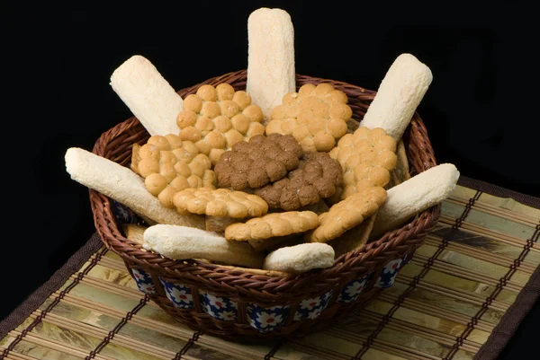 Variado na cor saborosos biscoitos — Fotografia de Stock