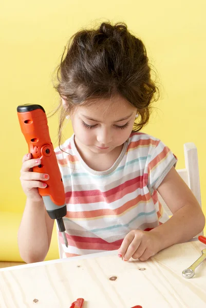 Little Girls on creative lesson — Stock Photo, Image