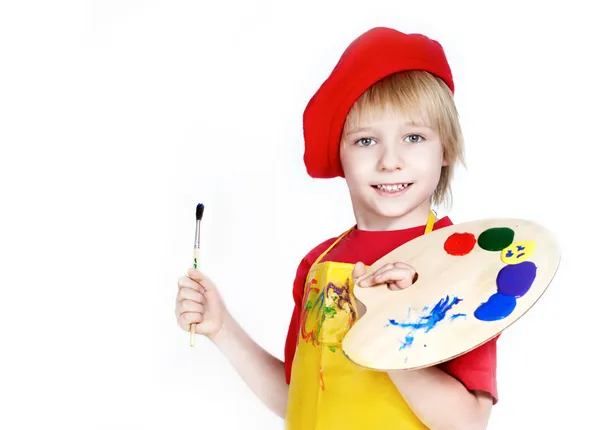 Little boy with brush — Stock Photo, Image