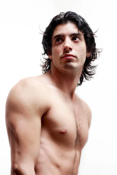 Latijns-jonge man zonder een vest — Stockfoto