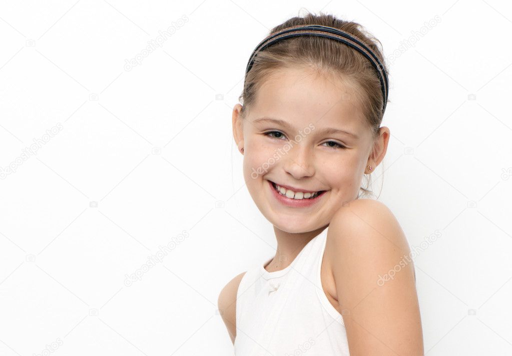 Beautiful Isolated young girl Stock Photo by ©anpet2000 1951017