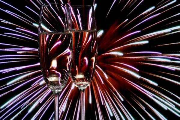 Glasses with champagne — Stock Photo, Image