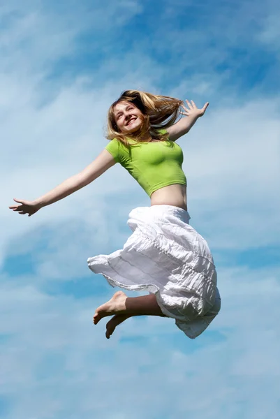 Chica saltando Fotos De Stock Sin Royalties Gratis