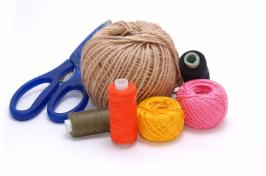 Threads and needle clipart