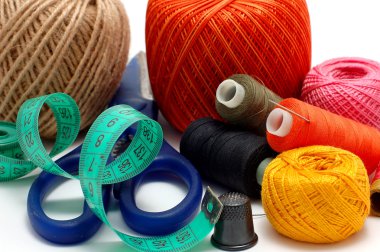 Threads and needle clipart