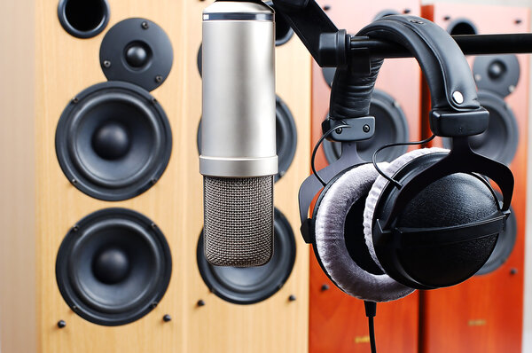 Headphones and microphone