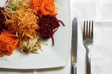 dan taze sebze salatası