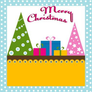 Christmas background with tree clipart