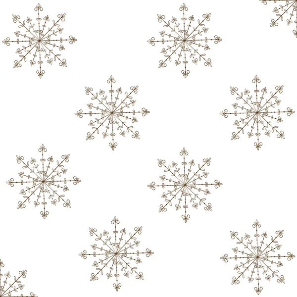 Naadloze blauwe patroon met sneeuwvlokken. — Stockvector