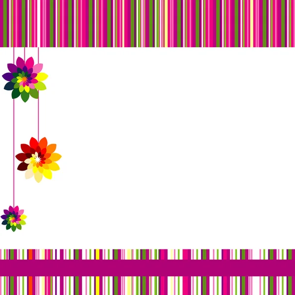 Pozadí s jinou barvou květů — Stockový vektor