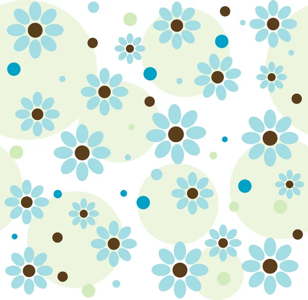 Hintergrund mit verschiedenen blauen Blumen — Stockvektor