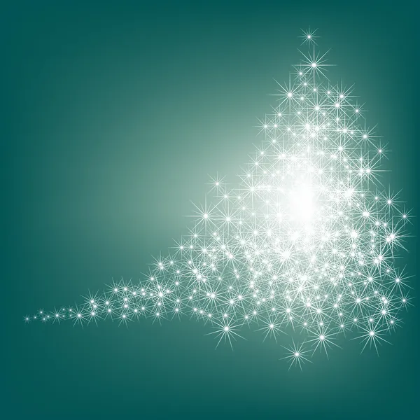 Karácsonyfa színes dekorációkkal — Stock Vector