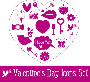 Valentine's Day Icon Set. clipart