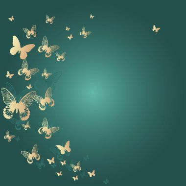 Colorful background with butterfly clipart