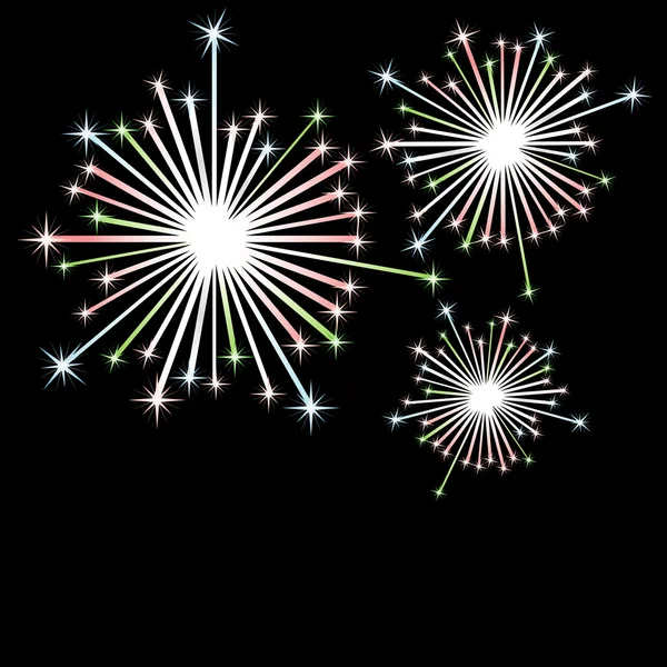 Firework in honor of Independence Day. — Stock Vector