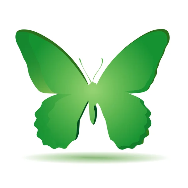 Színes zöld pillangó. — Stock Vector
