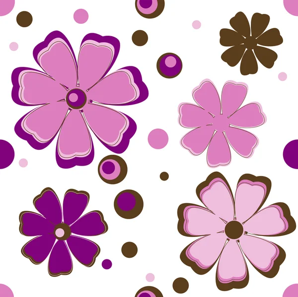 Background with pink flowers. — Stock Vector