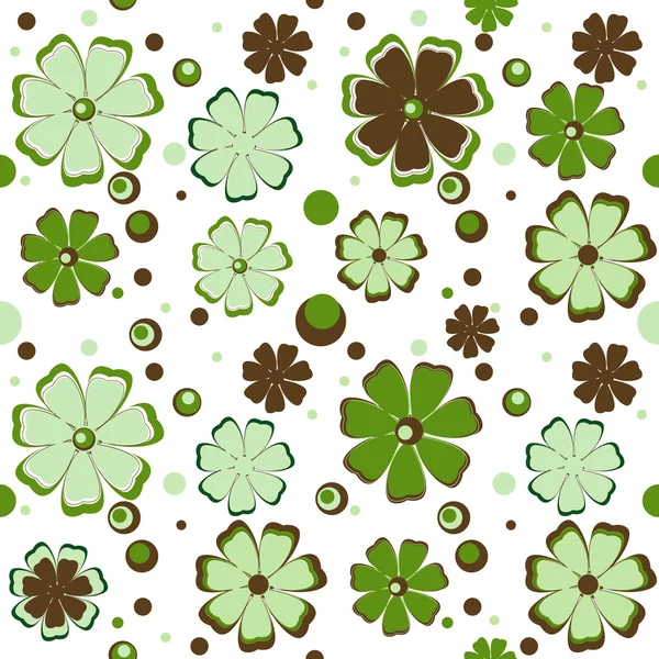 Background with green flowers. — Stock Vector