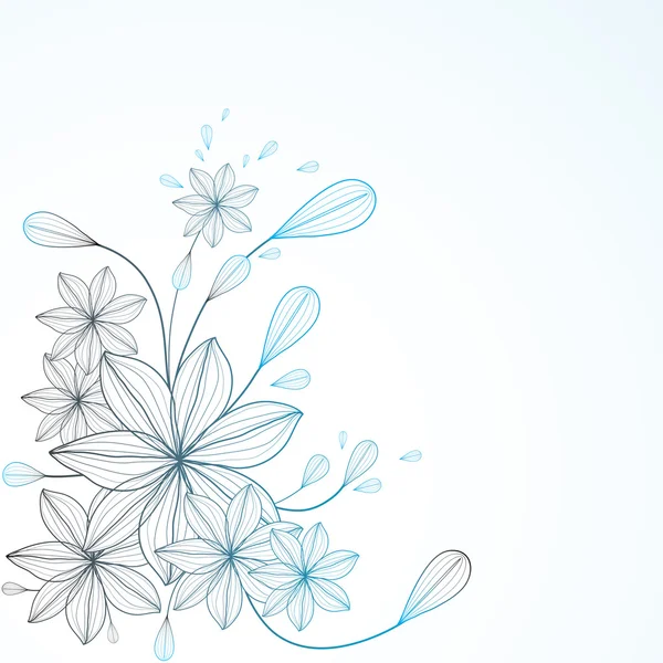 A háttér absztrakt virágokkal — Stock Vector